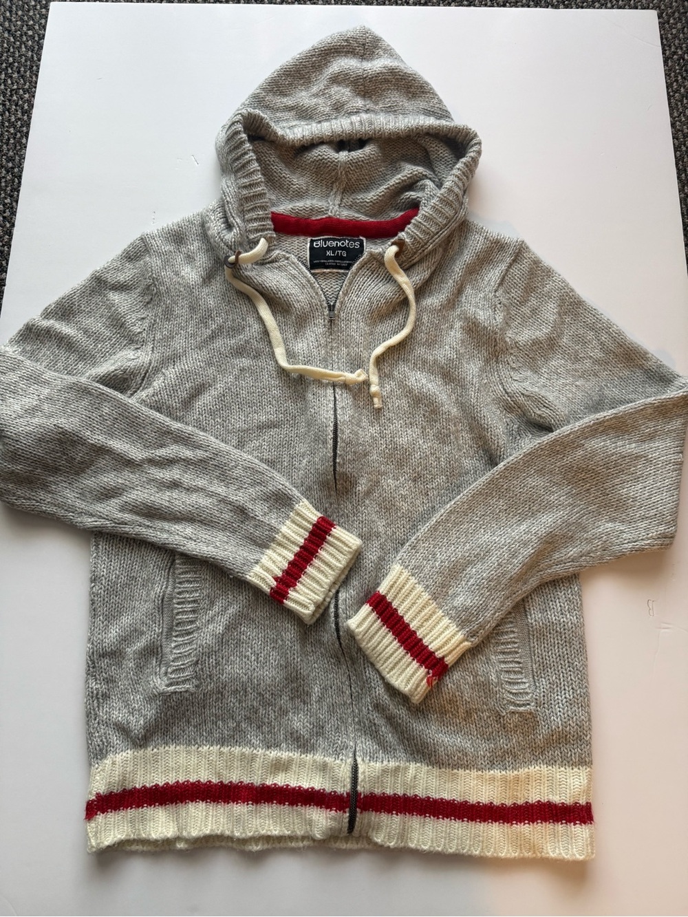 Blue notes women’s zip up knit sweater size XL EUC